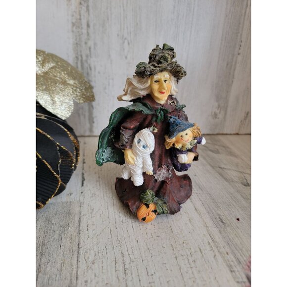 Witch mummy pumpkin Halloween figure decor set unique - Picture 3 of 7